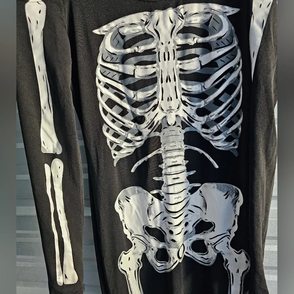 Women's Bone Appétit Skeleton Long Dress Costume - Picture 10 of 10